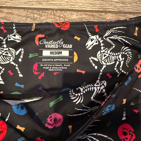 Constantly Varied Gear- Mythical Unicorn Skeleton Print Leggings - Picture 3 of 4